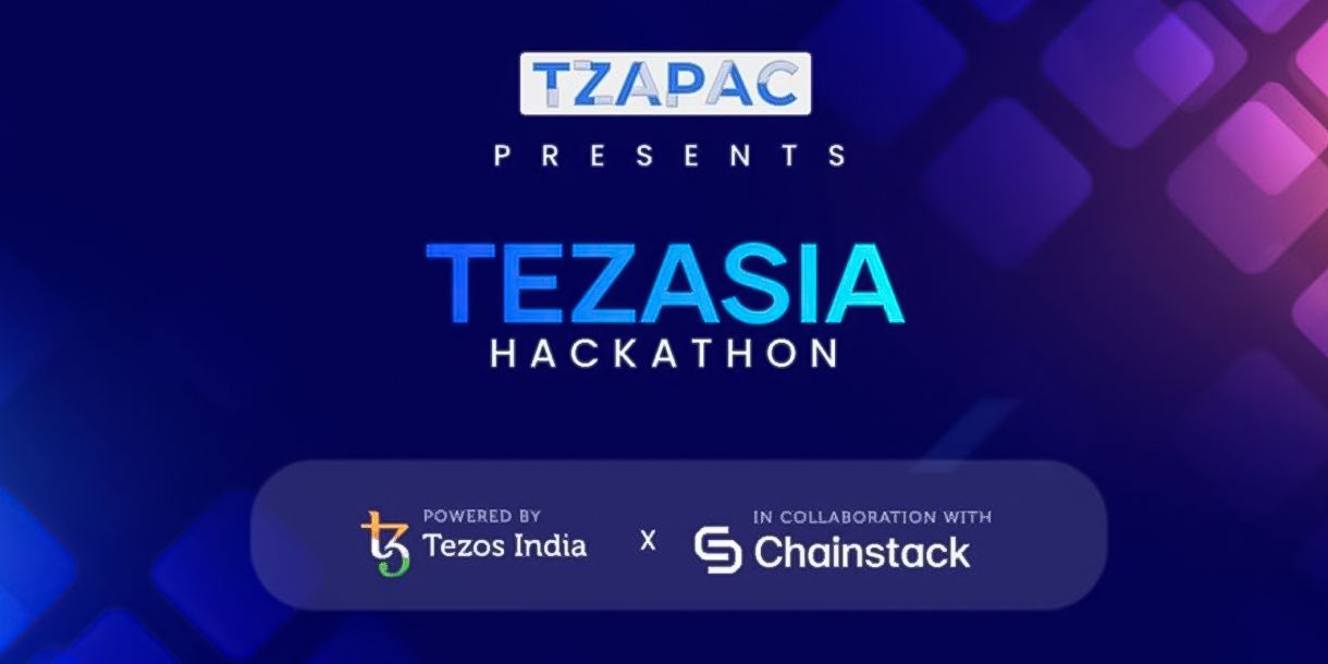 an announcement of tezasia hackathon event