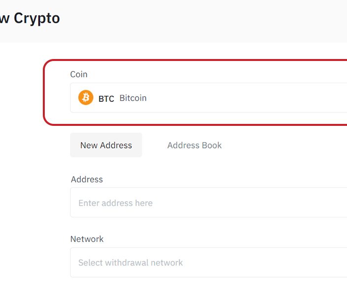 3. Select the currency you want to transfer