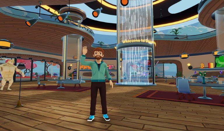 a character in the Decentraland metaverse blockchain decentralized game