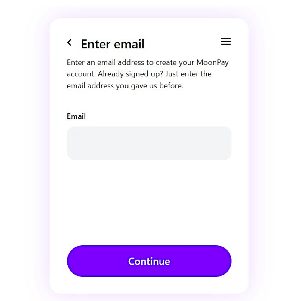 Step #3: Enter your email address.