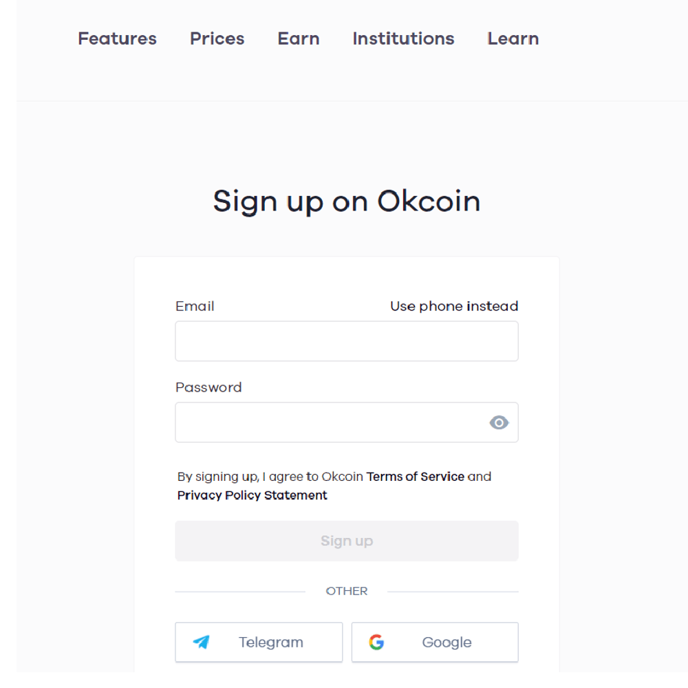 Step #1: Sign up and verify your Okcoin account.