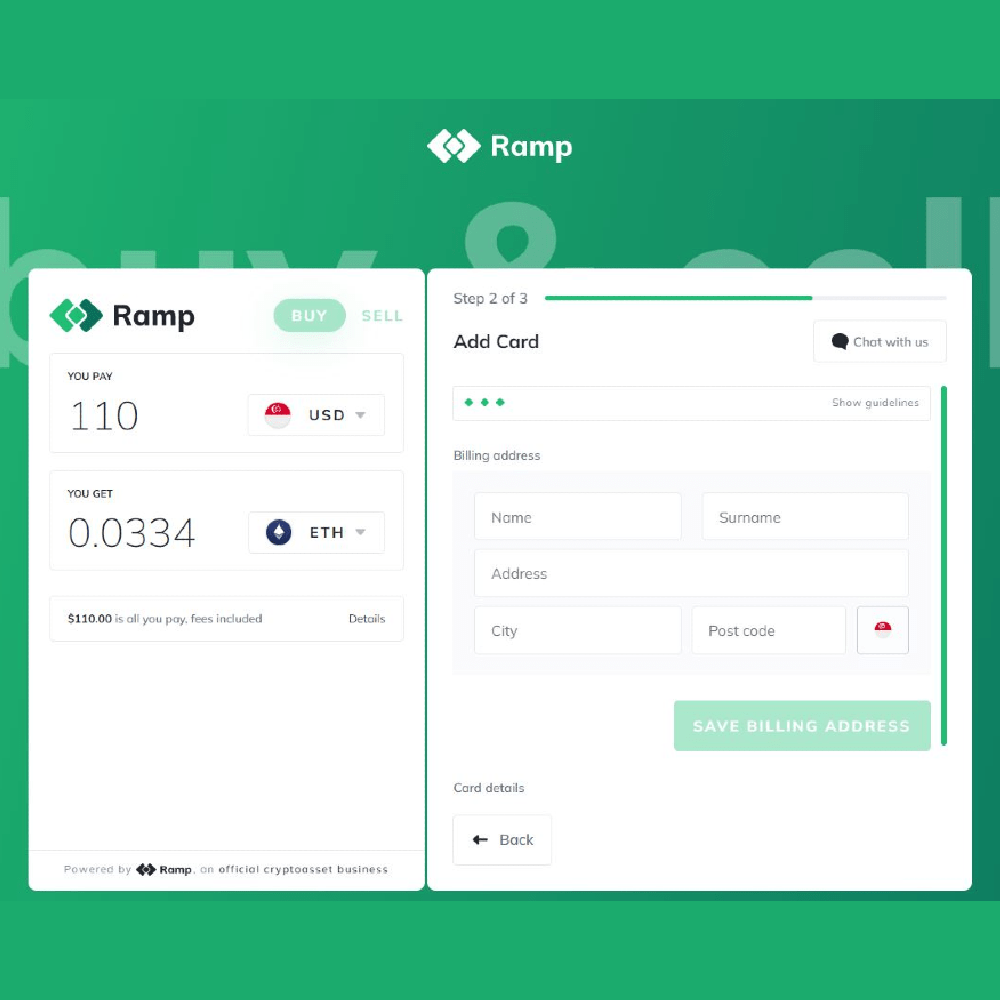 Step #5: Key in your billing address and card details.