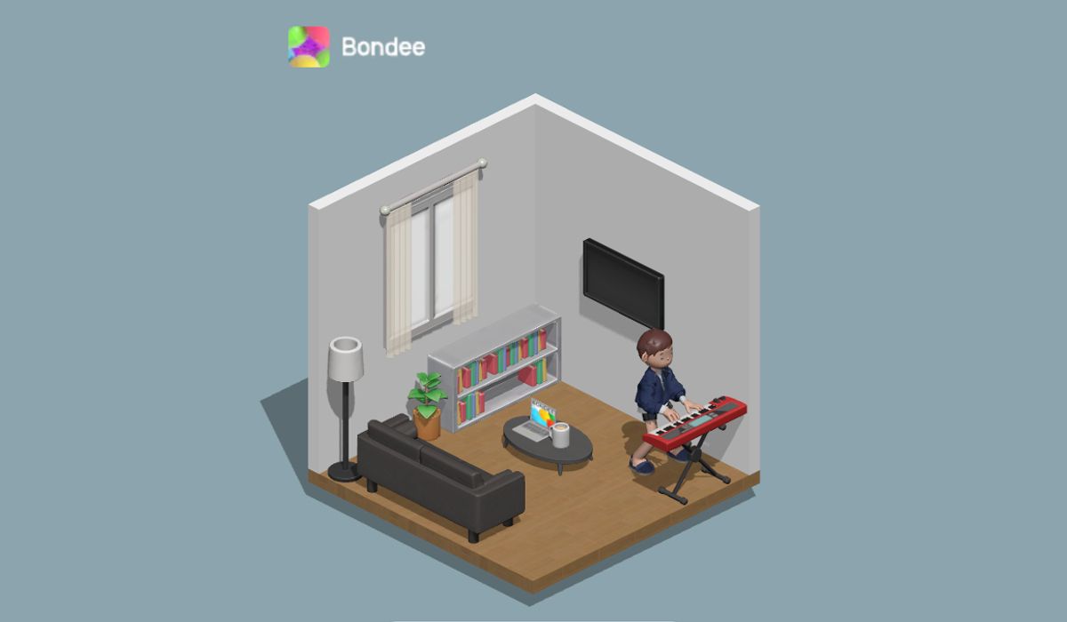 bondee social media square room which users can decorate