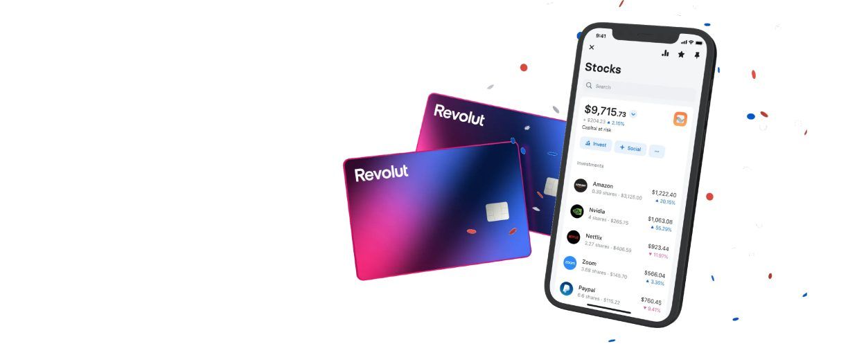 Picture of Revolute app and credit cards