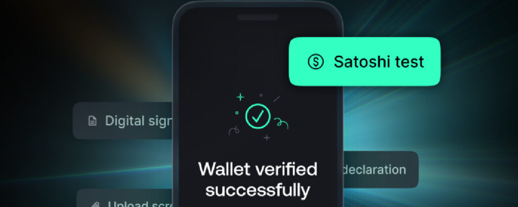 Testing Wallet Photo Sumsub Introduces Automated Satoshi Test for Unhosted Wallet Ownership ...